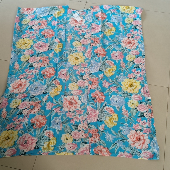 Blue kimono Wrap Poncho - Picture 3 of 3